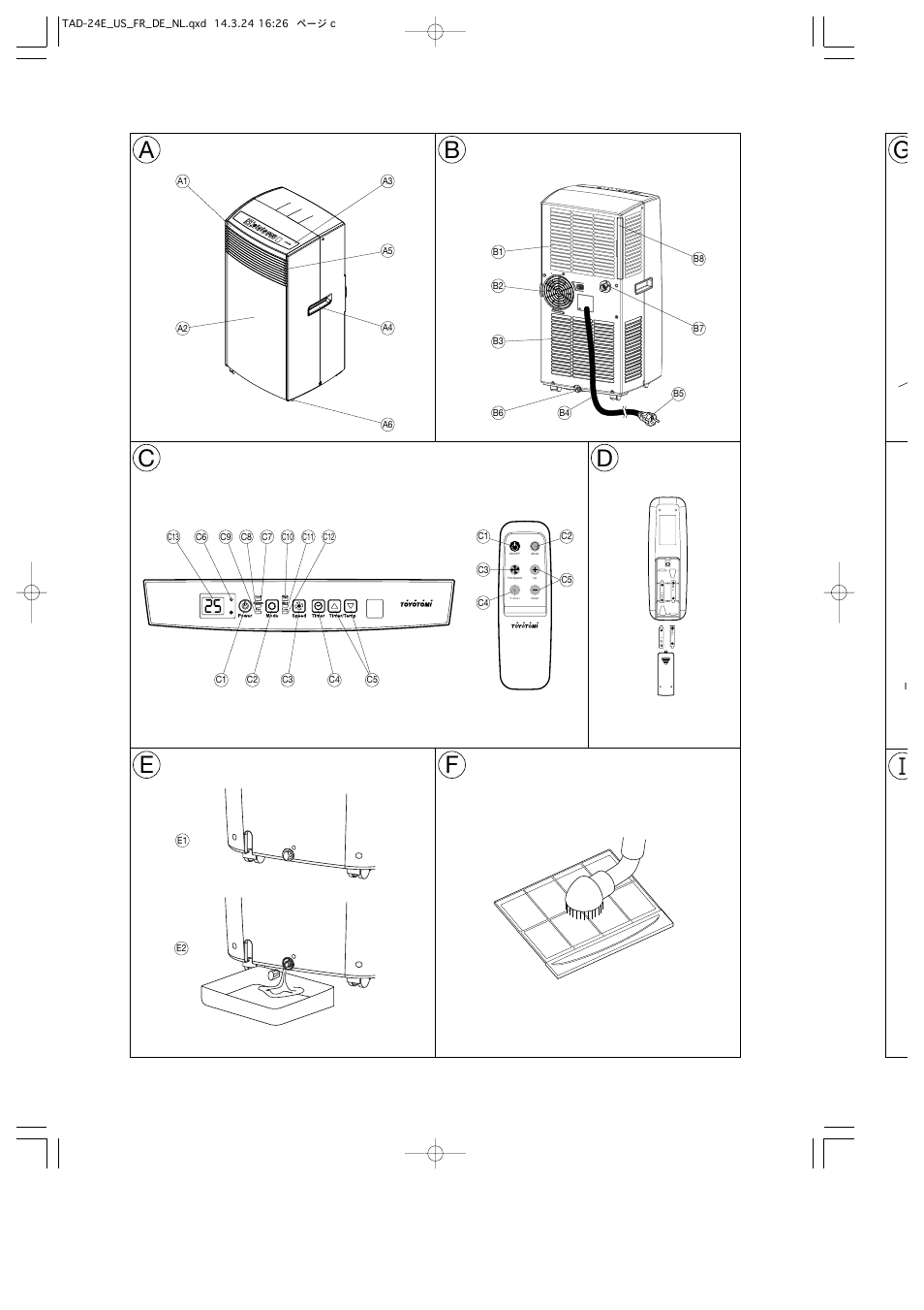 Toyotomi TAD-24E User Manual | Page 2 / 8