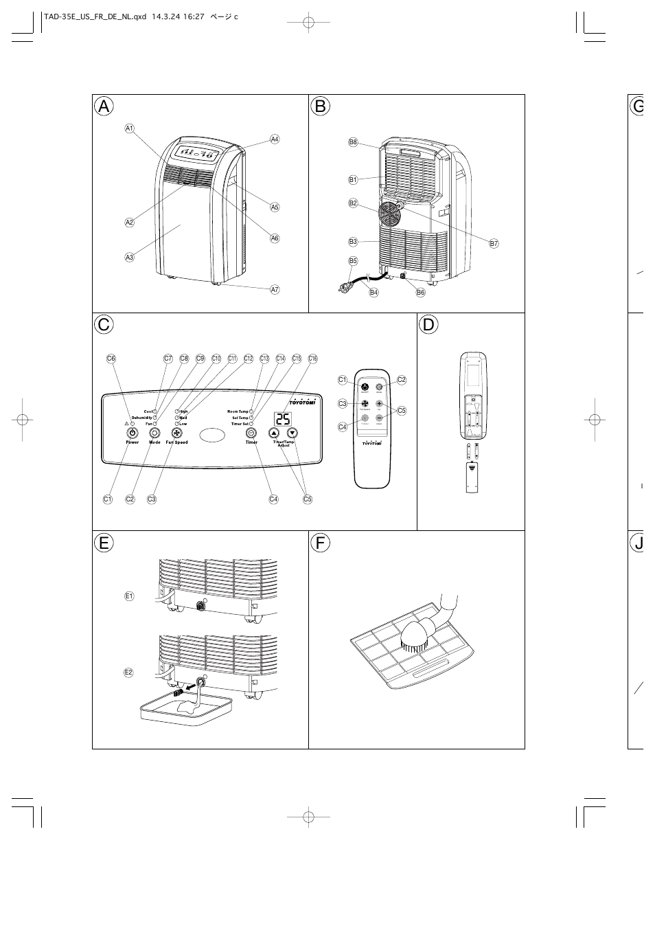 Toyotomi TAD-35E User Manual | Page 2 / 8