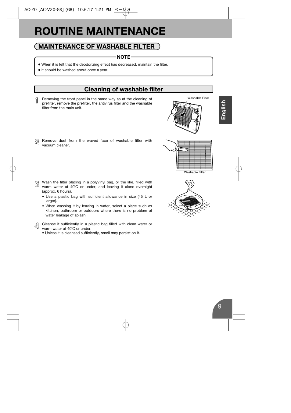 Routine maintenance | Toyotomi AC-20 User Manual | Page 11 / 16