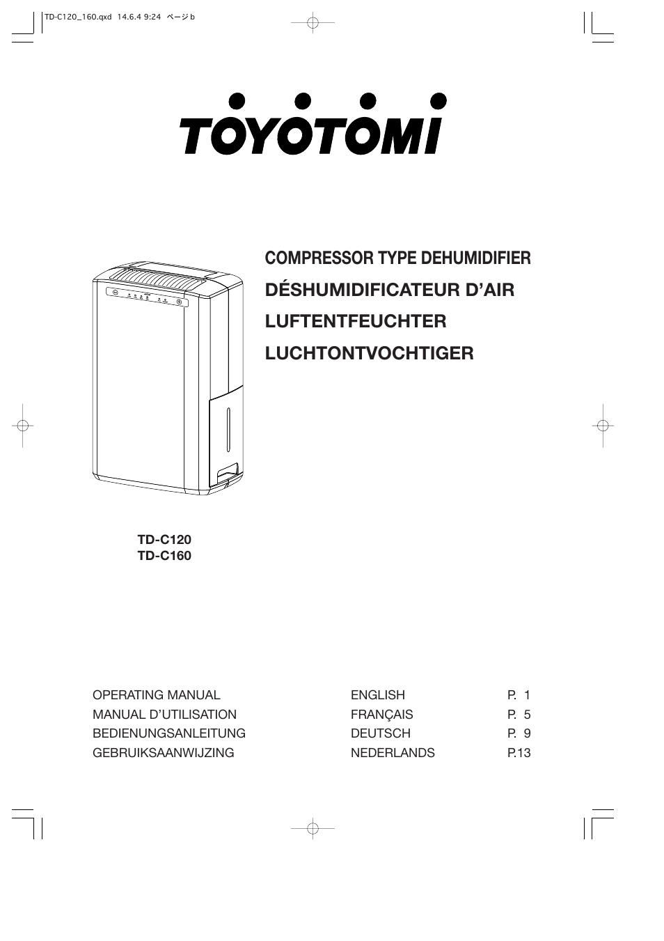 Toyotomi TD-C120 User Manual | 8 pages