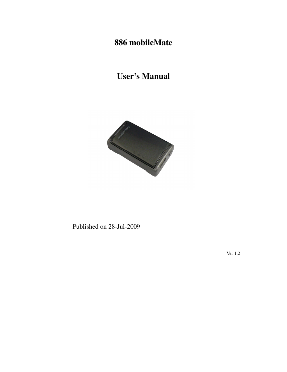 Transystem mobileMate 886 User Manual | 26 pages