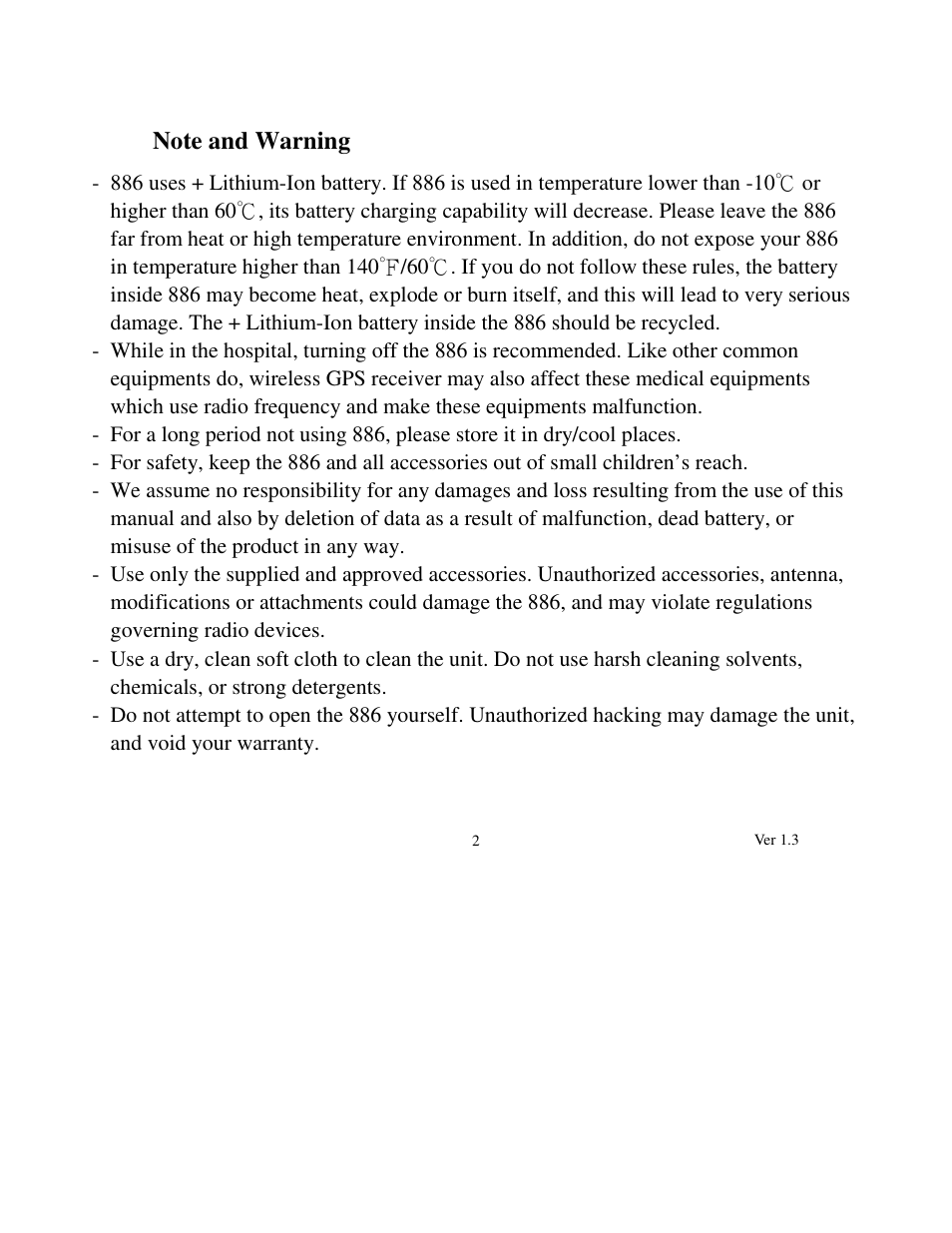 Transystem mobileMate 886 User Manual | Page 3 / 26