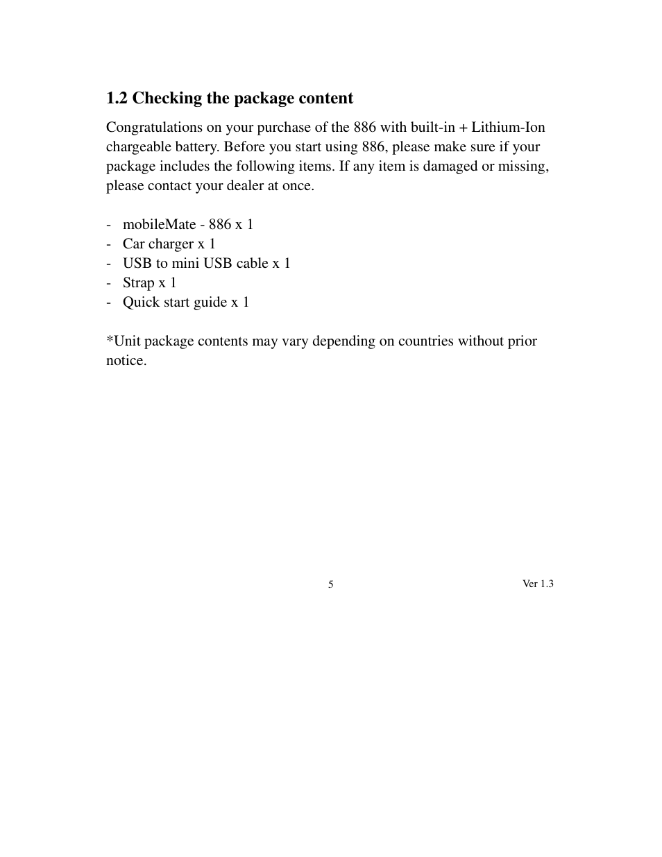 Transystem mobileMate 886 User Manual | Page 6 / 26