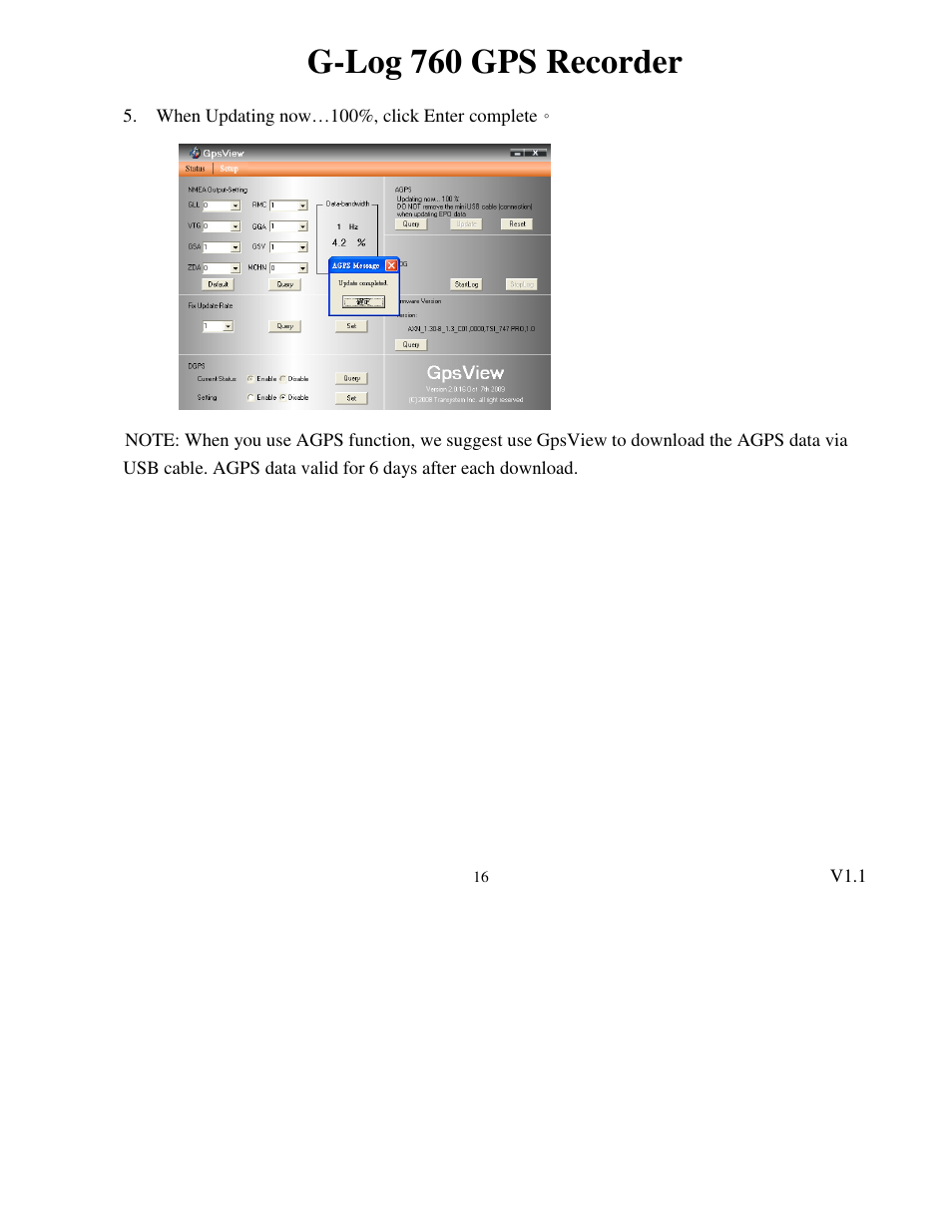 G-log 760 gps recorder | Transystem 760 User Manual | Page 16 / 28