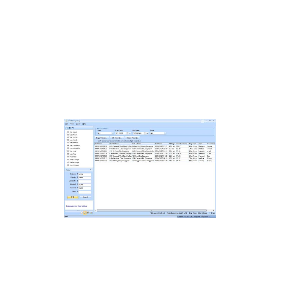 Chapter 4 using mileage logger software | Transystem 860Lite User Manual | Page 20 / 28