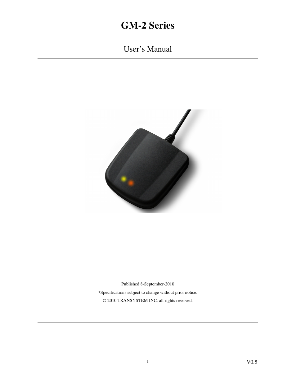 Transystem GM-2 User Manual | 9 pages