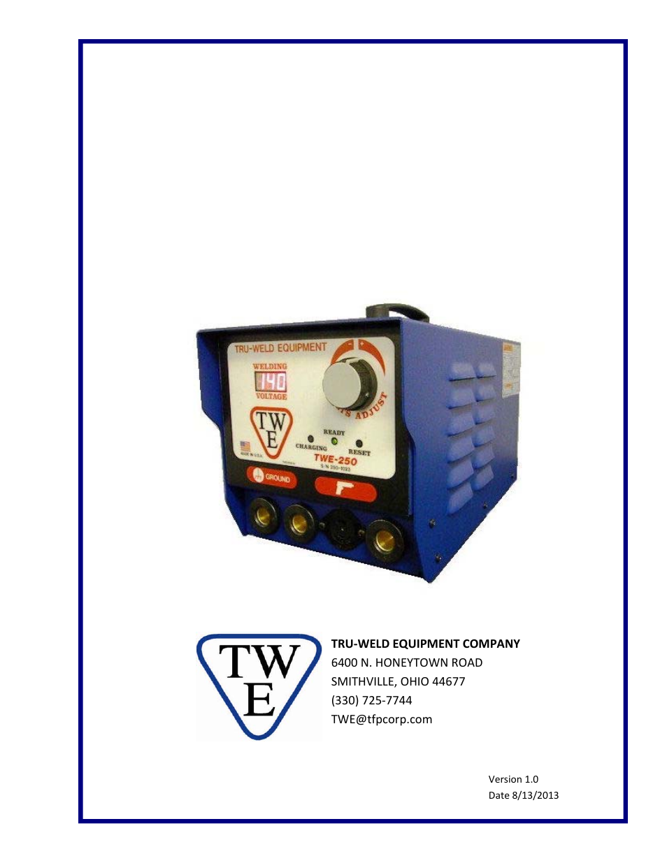 Tru-Weld TWE250 CD Welder User Manual | 24 pages
