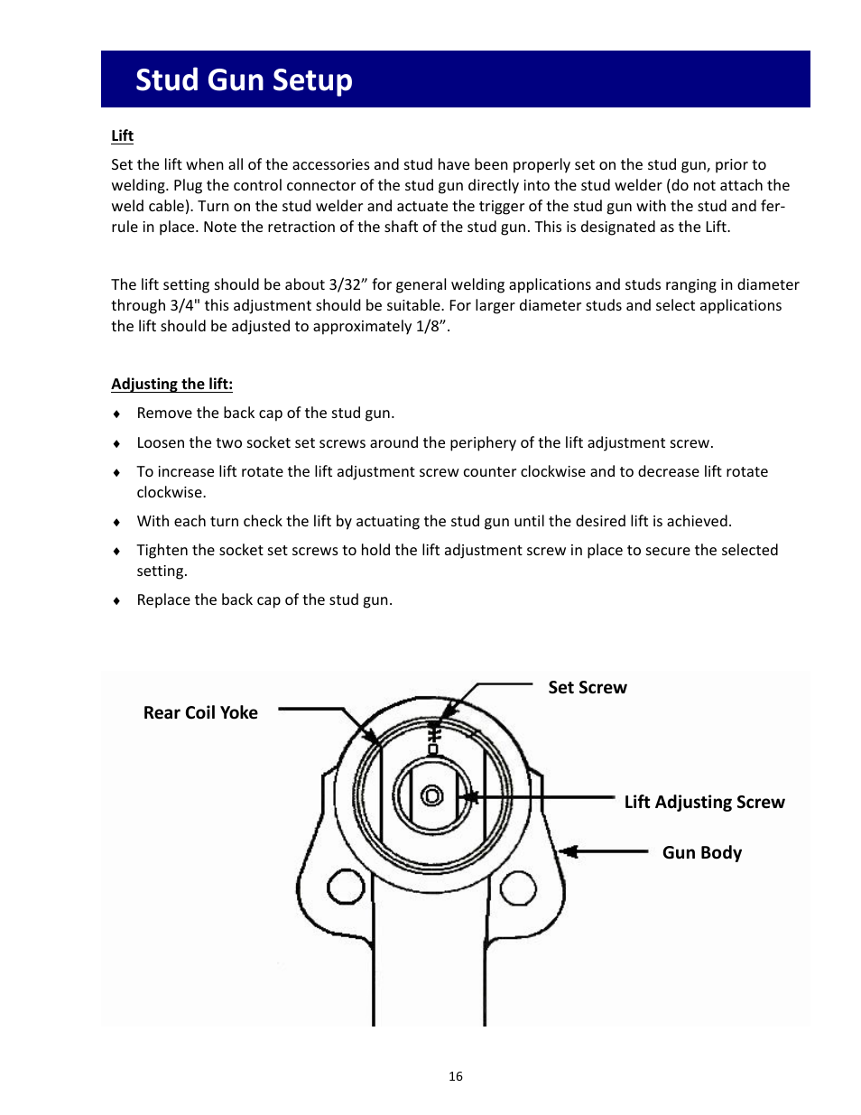 Stud gun setup | Tru-Weld SC2400 Arc Welder User Manual | Page 16 / 30