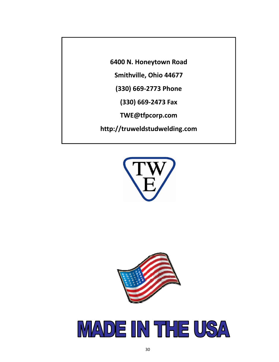Tru-Weld SC2400 Arc Welder User Manual | Page 30 / 30