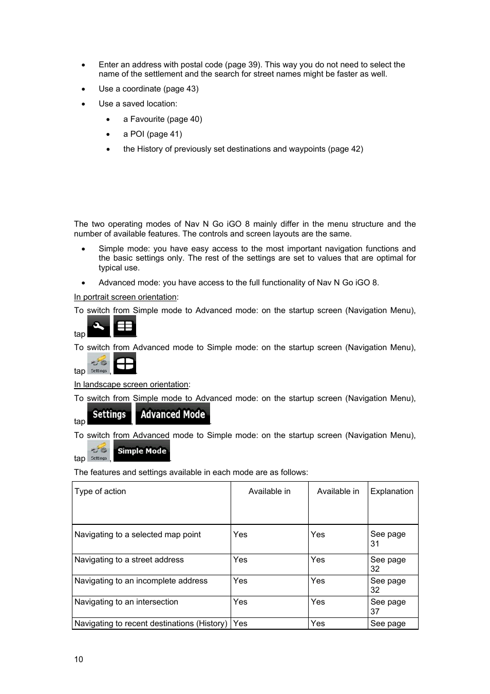 1 simple and advanced modes | Tview D65TSG User Manual | Page 10 / 88
