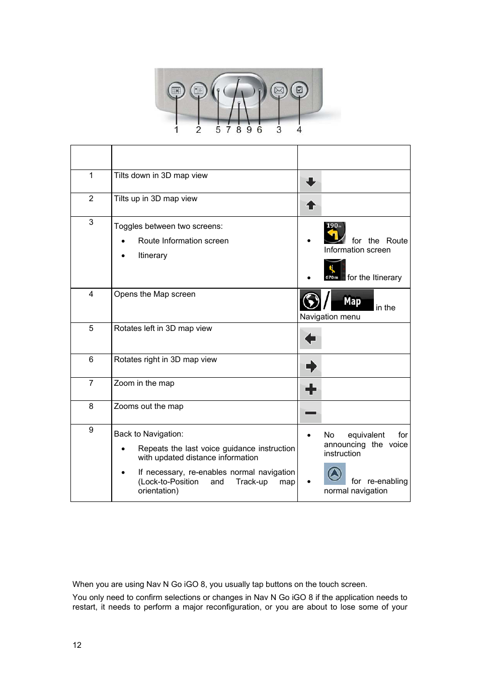 3 buttons and other controls on the screen | Tview D65TSG User Manual | Page 12 / 88