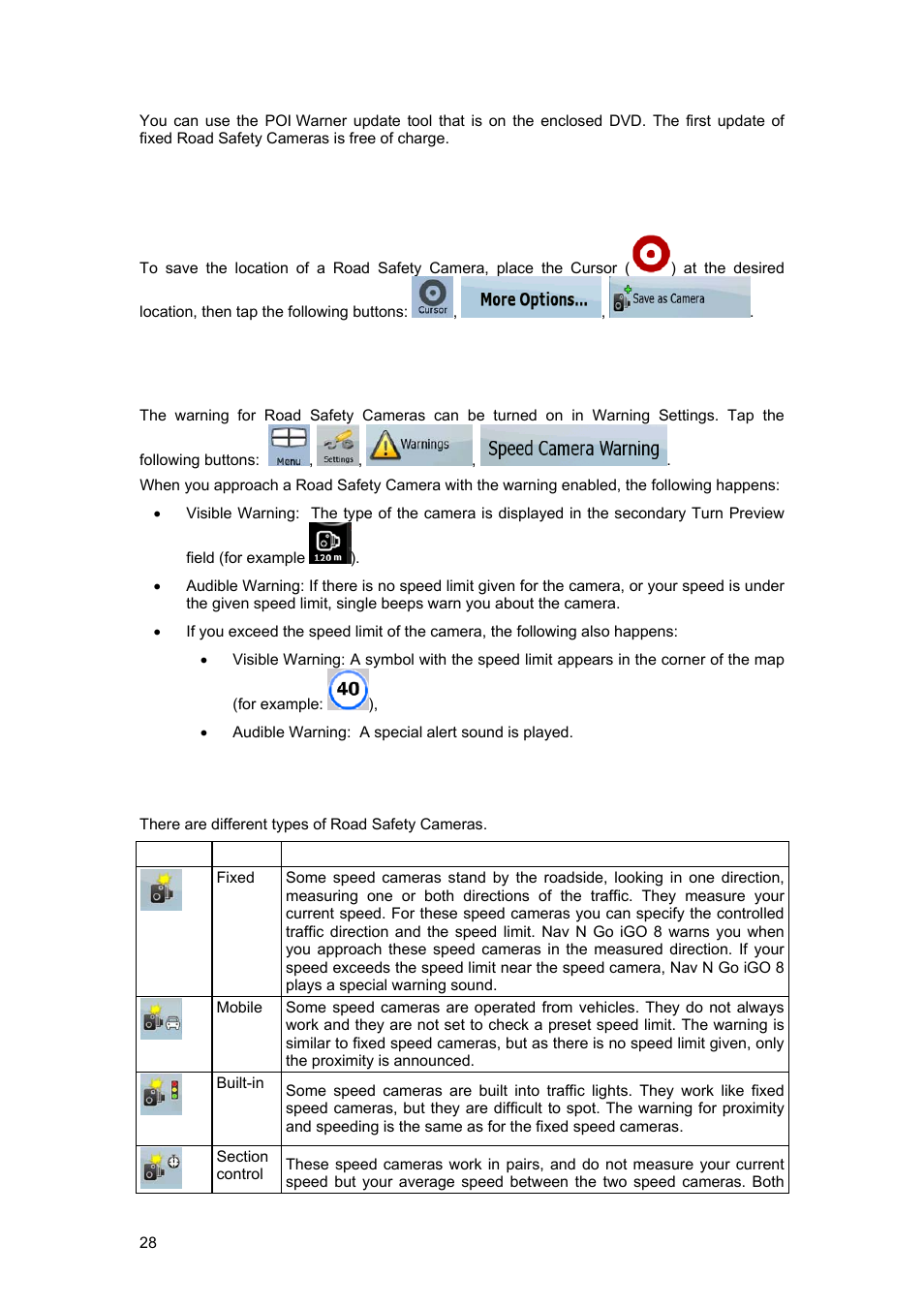 1 camera types | Tview D65TSG User Manual | Page 28 / 88