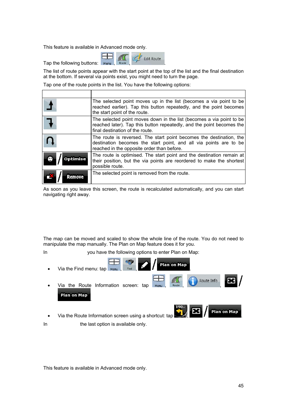 4 editing the route, 6 watching the simulation of the route | Tview D65TSG User Manual | Page 45 / 88