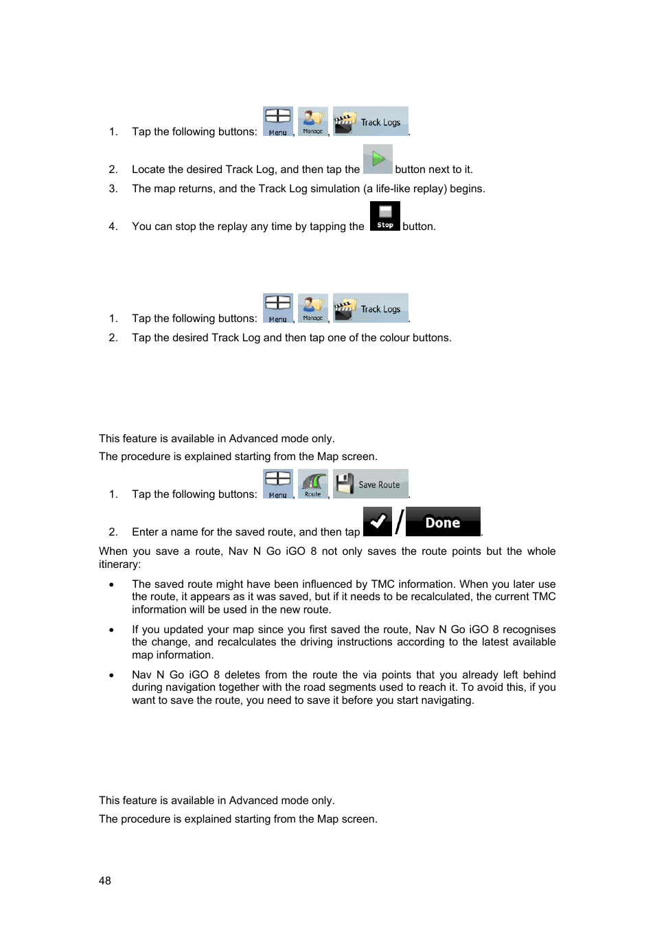 12 saving a route, 13 loading a saved route | Tview D65TSG User Manual | Page 48 / 88