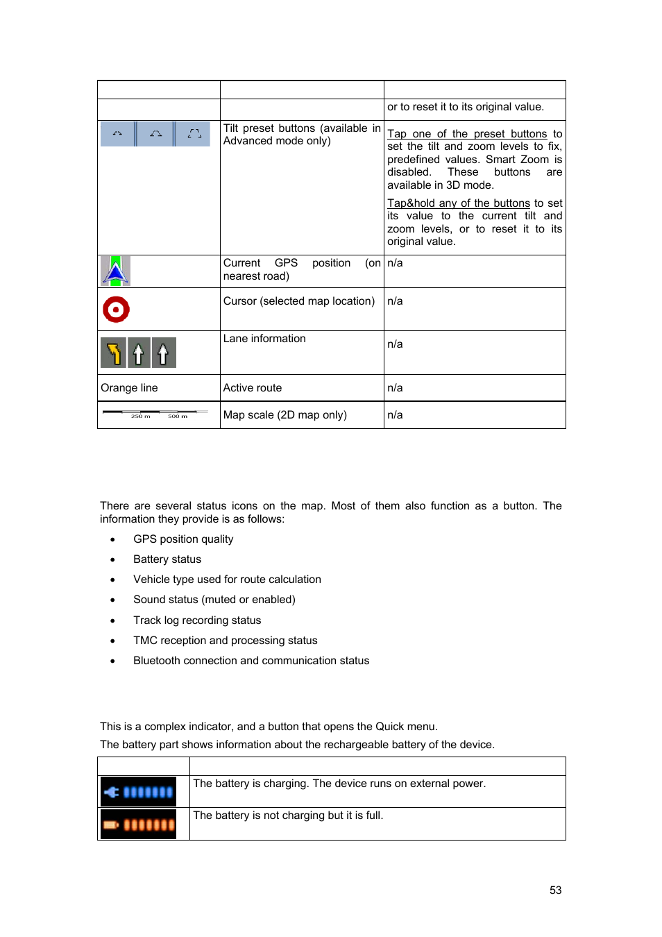 1 icons on the map | Tview D65TSG User Manual | Page 53 / 88