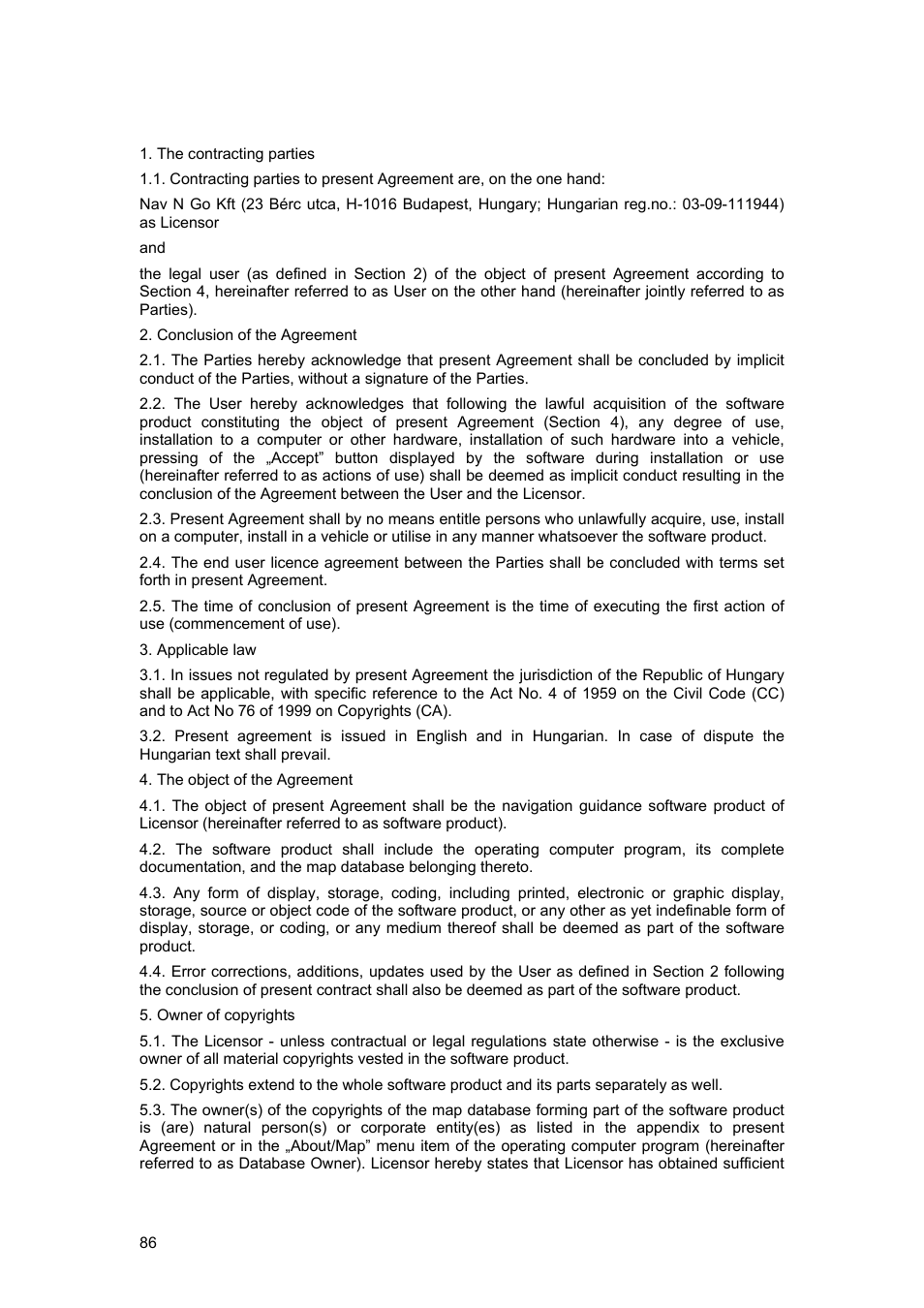 6 end user licence agreement | Tview D65TSG User Manual | Page 86 / 88