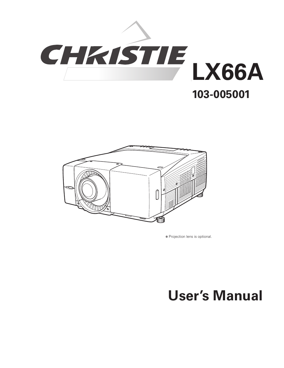 Christie Digital Systems Christie LX66A User Manual | 84 pages