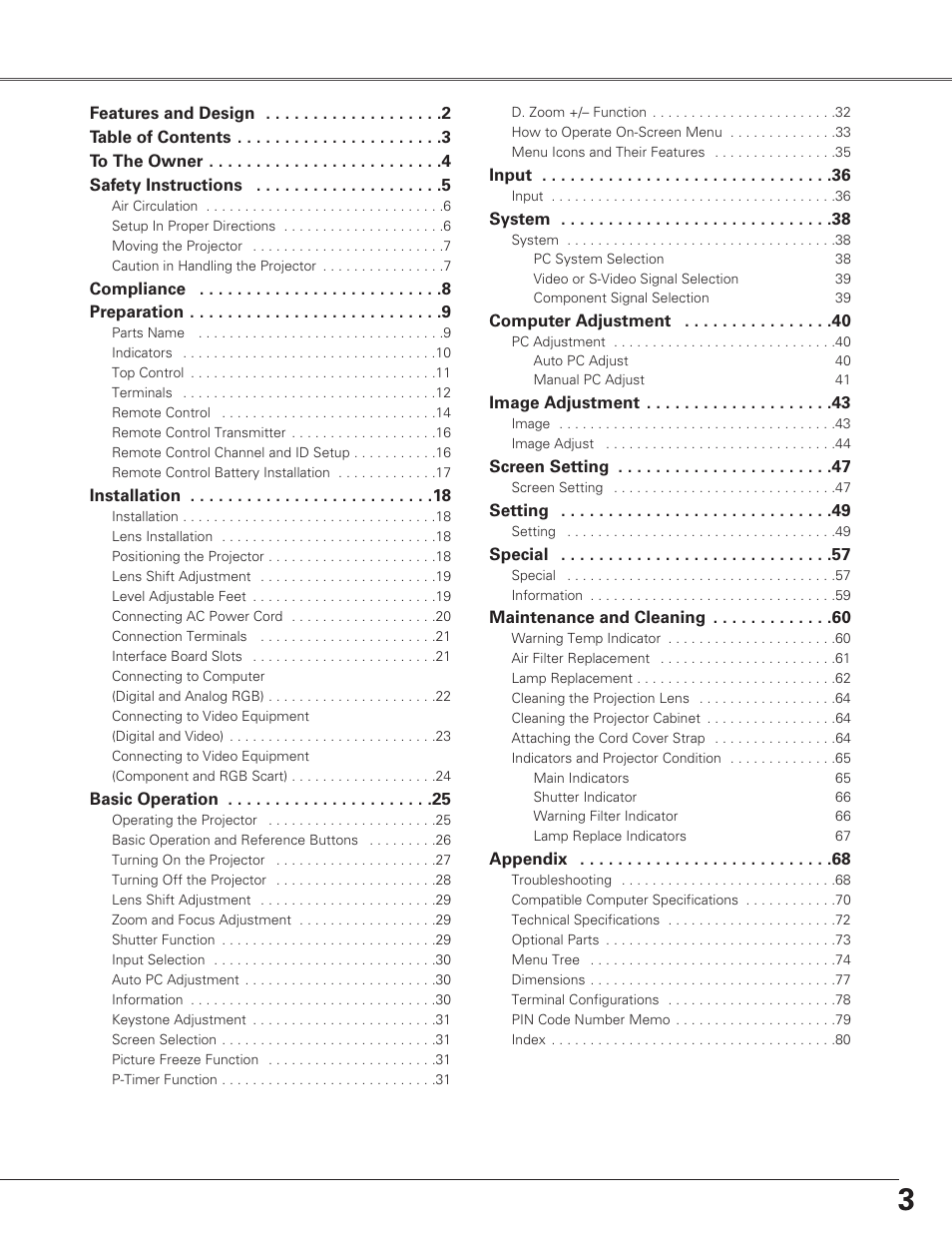 Christie Digital Systems Christie LX66A User Manual | Page 3 / 84