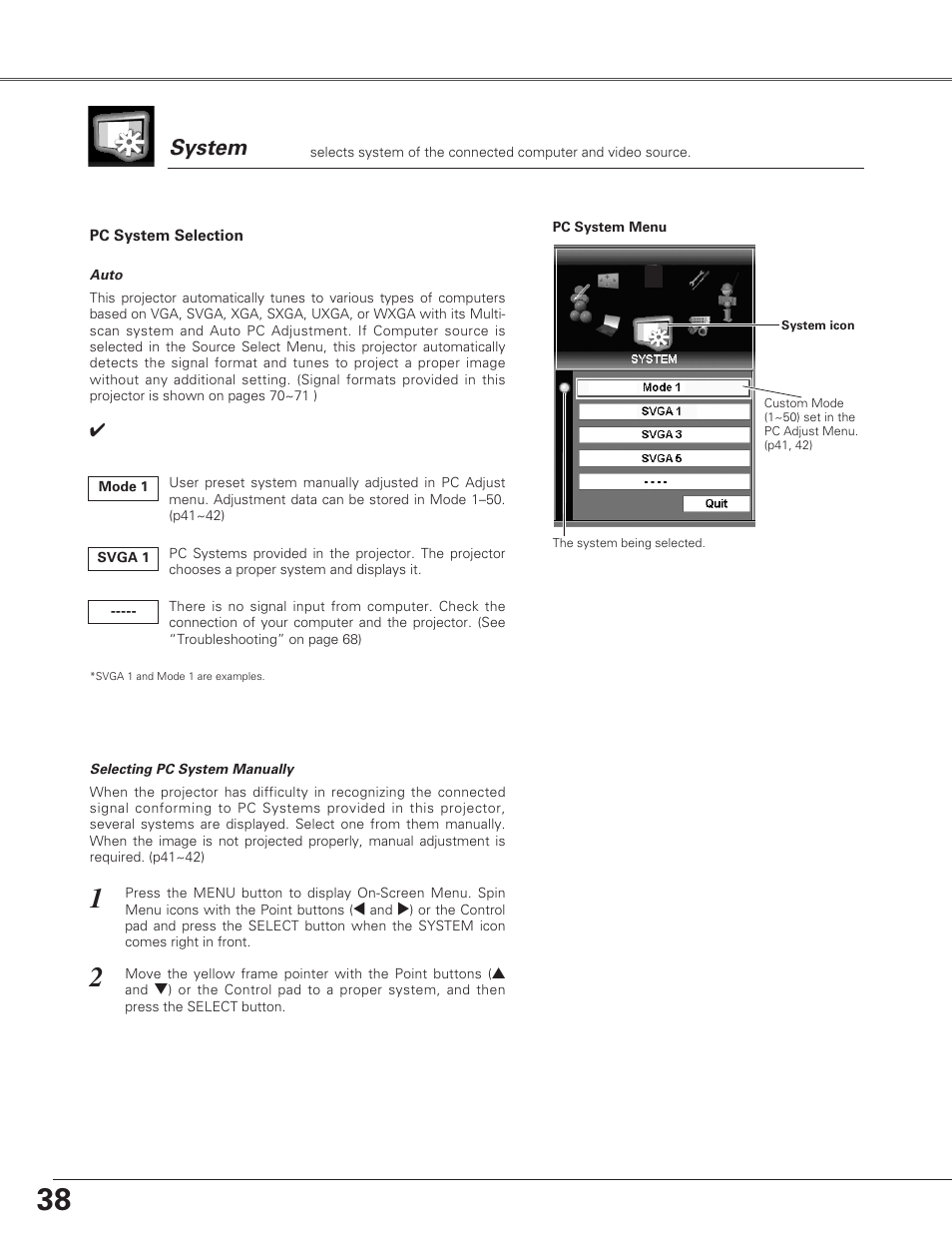 System | Christie Digital Systems Christie LX66A User Manual | Page 38 / 84