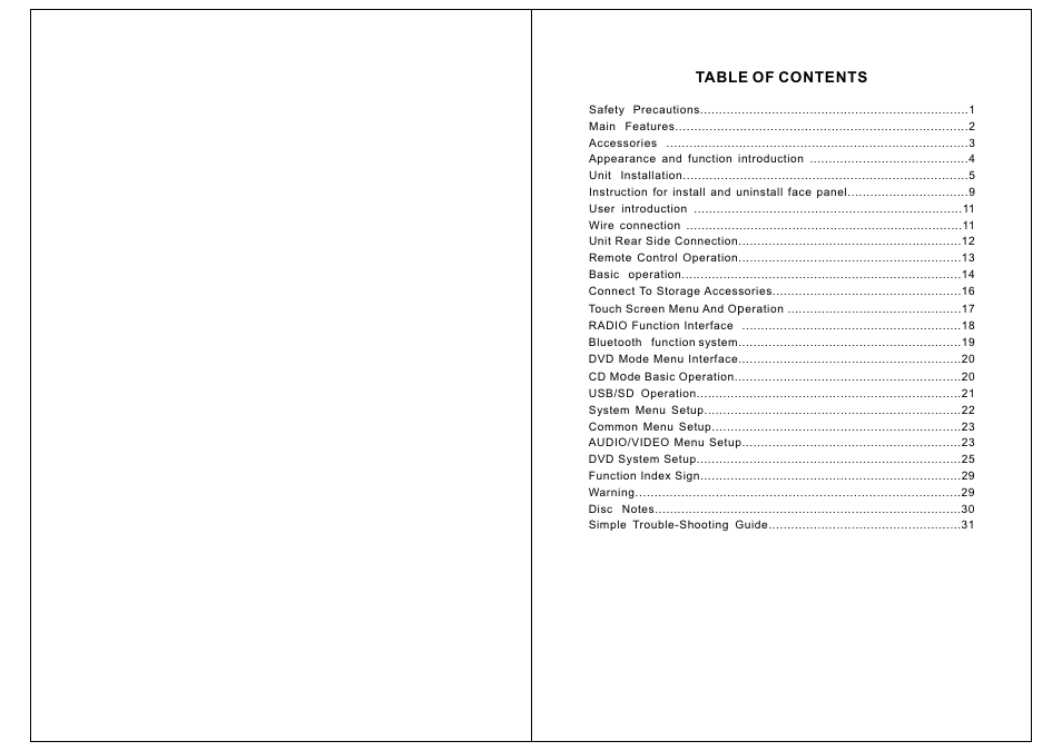 页面 2 | Tview D51TSB User Manual | Page 2 / 18