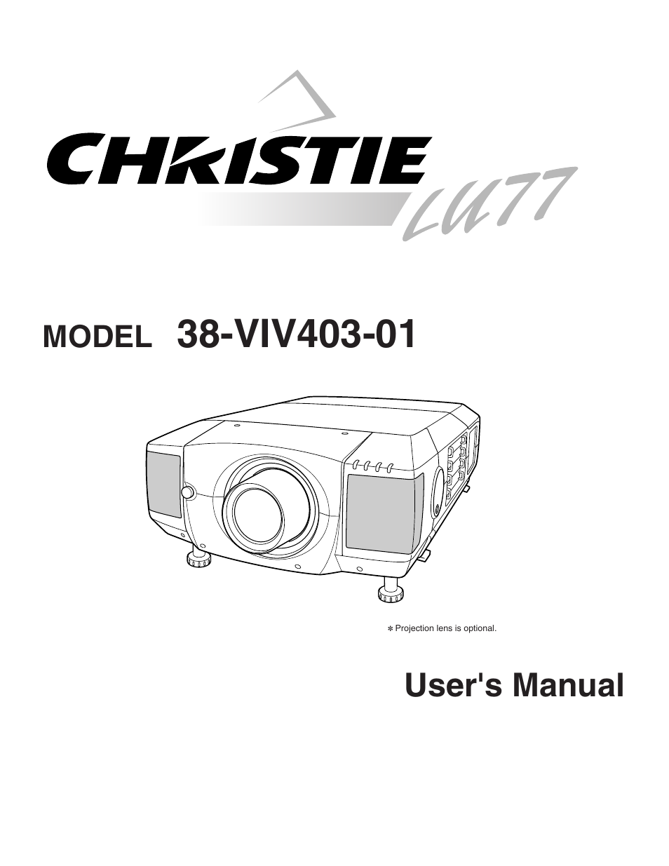 Christie Digital Systems 38-VIV403-01 User Manual | 56 pages