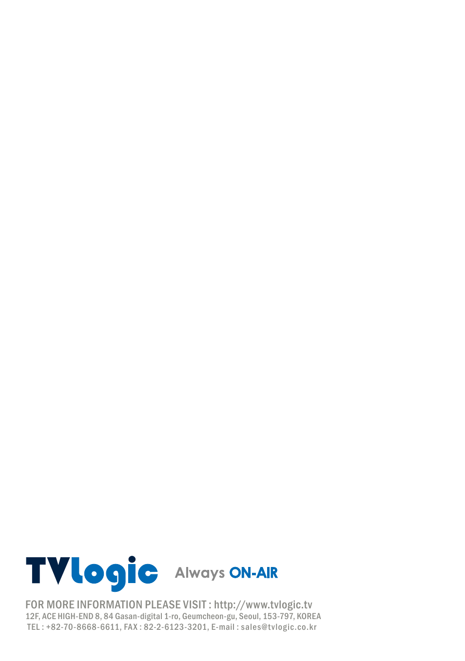 조 성 일 | TVLogic LUM-300W User Manual | Page 17 / 17