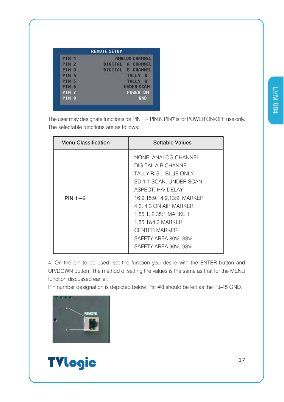 Lvm-084 | TVLogic LVM-084 User Manual | Page 17 / 24