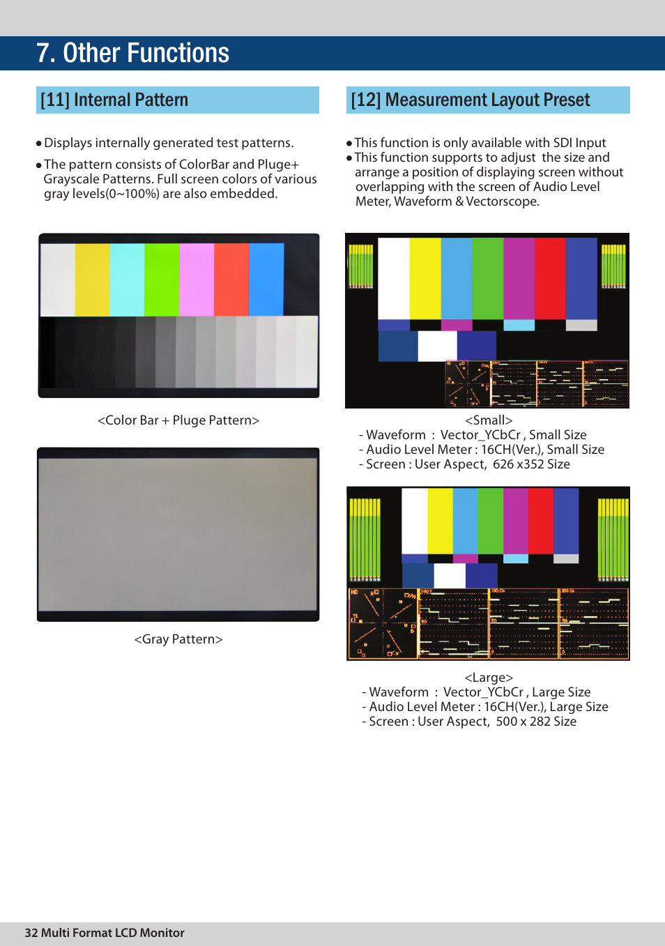 Other functions | TVLogic LVM-091W-3G User Manual | Page 32 / 40