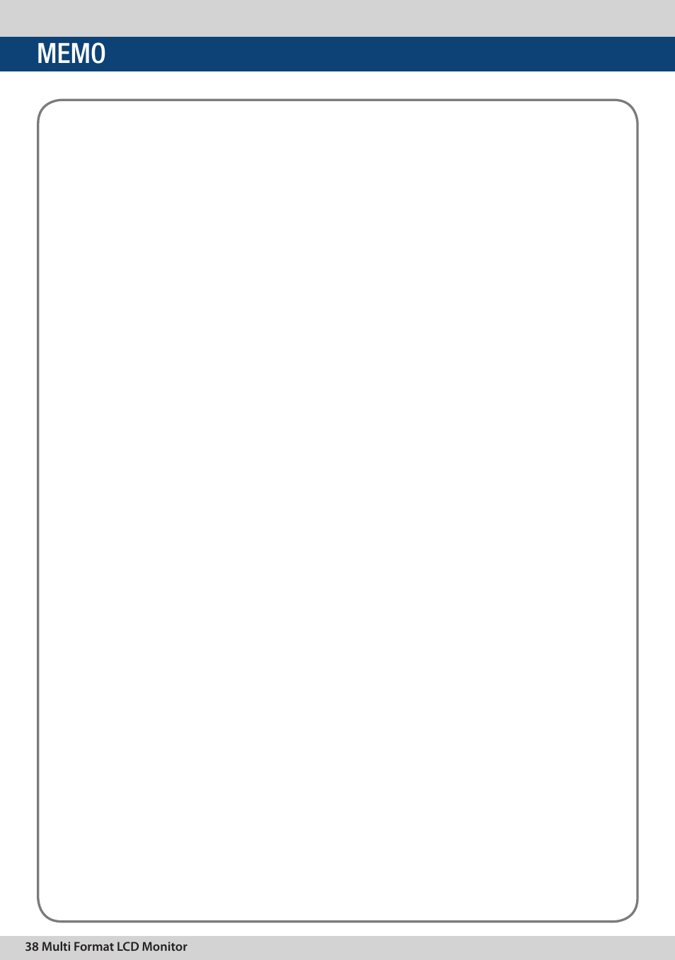 TVLogic LVM-091W-3G User Manual | Page 38 / 40