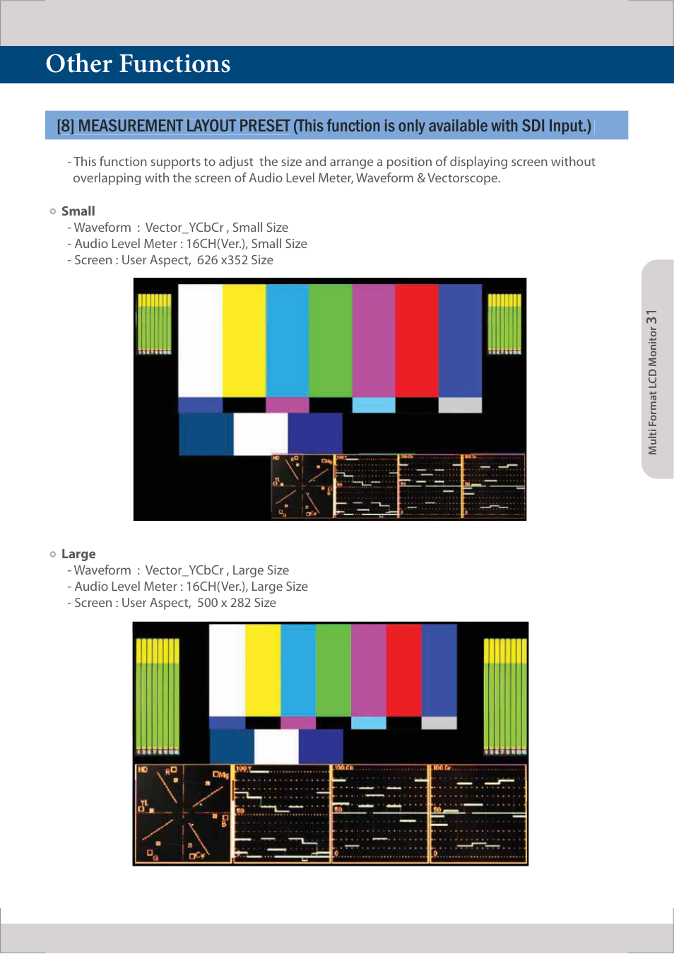 Other functions | TVLogic LVM-091W-M User Manual | Page 31 / 40