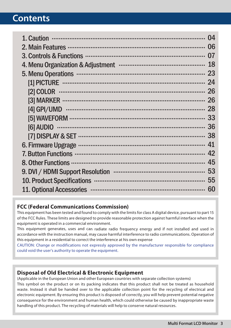 TVLogic LVM-170A User Manual | Page 3 / 64