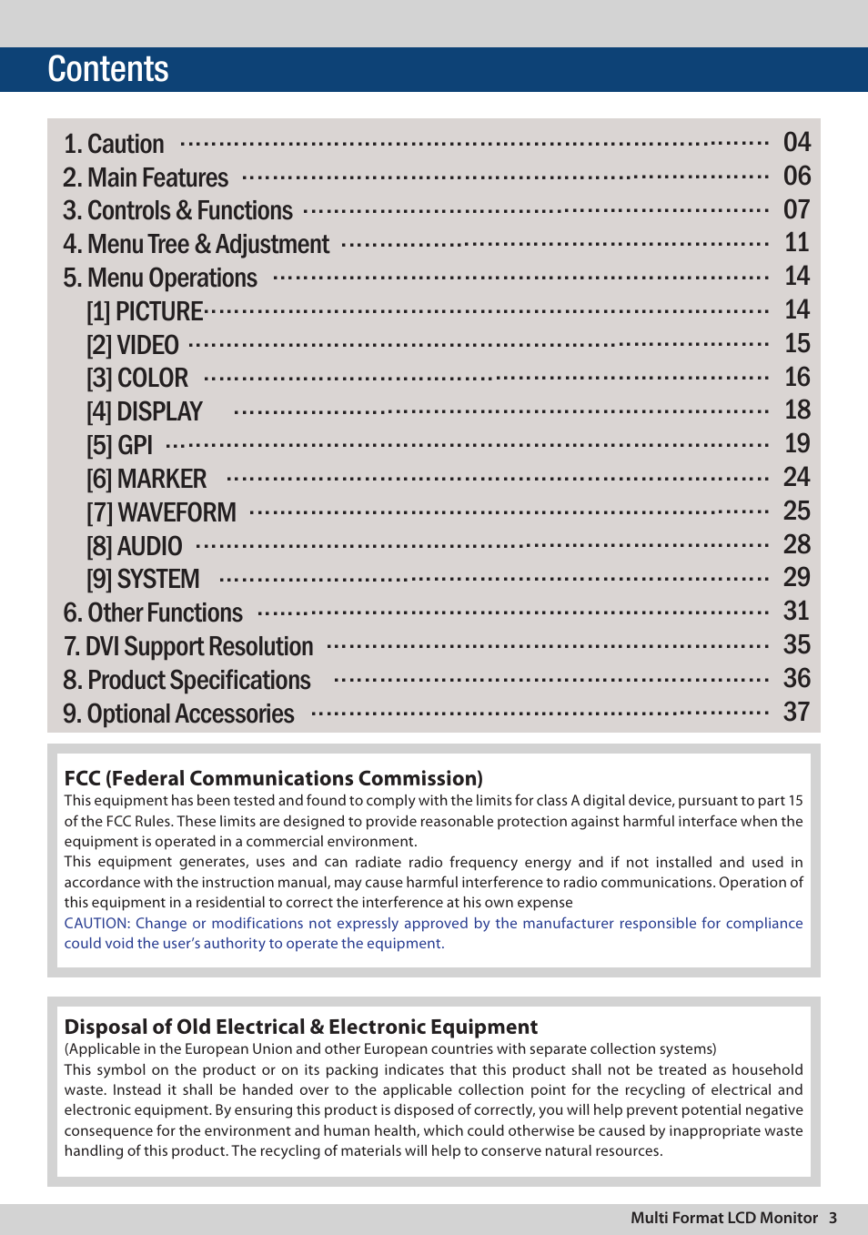 TVLogic LVM-247W User Manual | Page 3 / 40