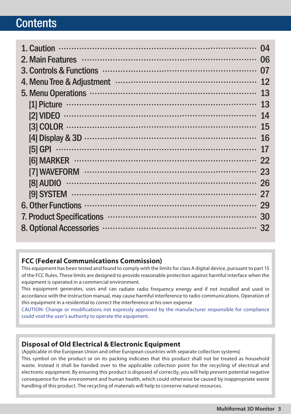 TVLogic TDM-243W User Manual | Page 3 / 36