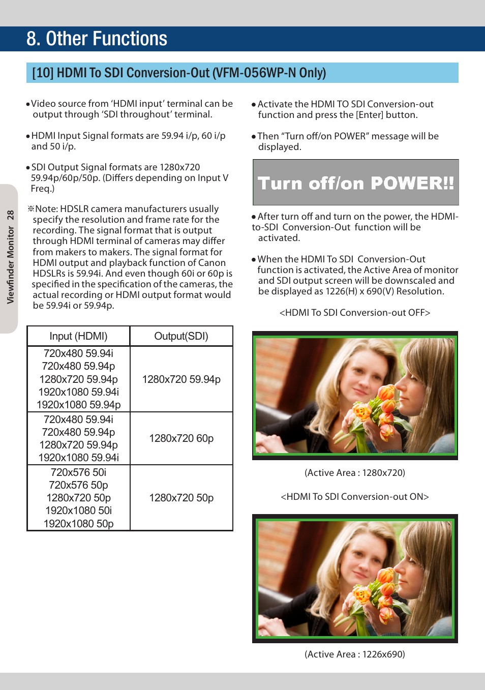 Other functions | TVLogic VFM-056W User Manual | Page 28 / 32