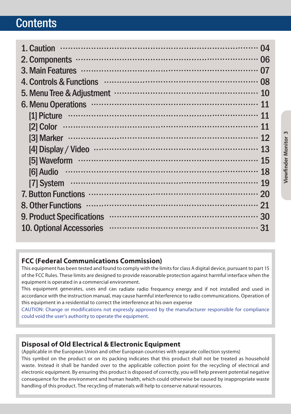 TVLogic VFM-056W User Manual | Page 3 / 32