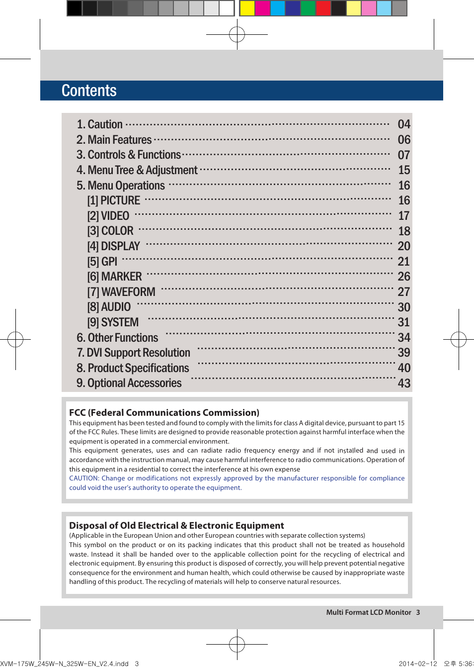 TVLogic XVM-175W User Manual | Page 3 / 44