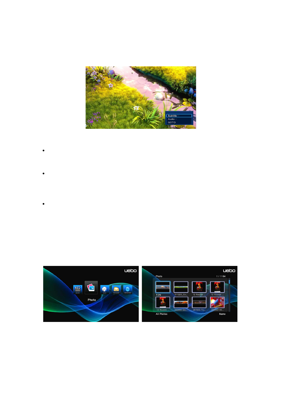 3 photo playback | UEBO M100 Portable 1080p User Manual | Page 21 / 33