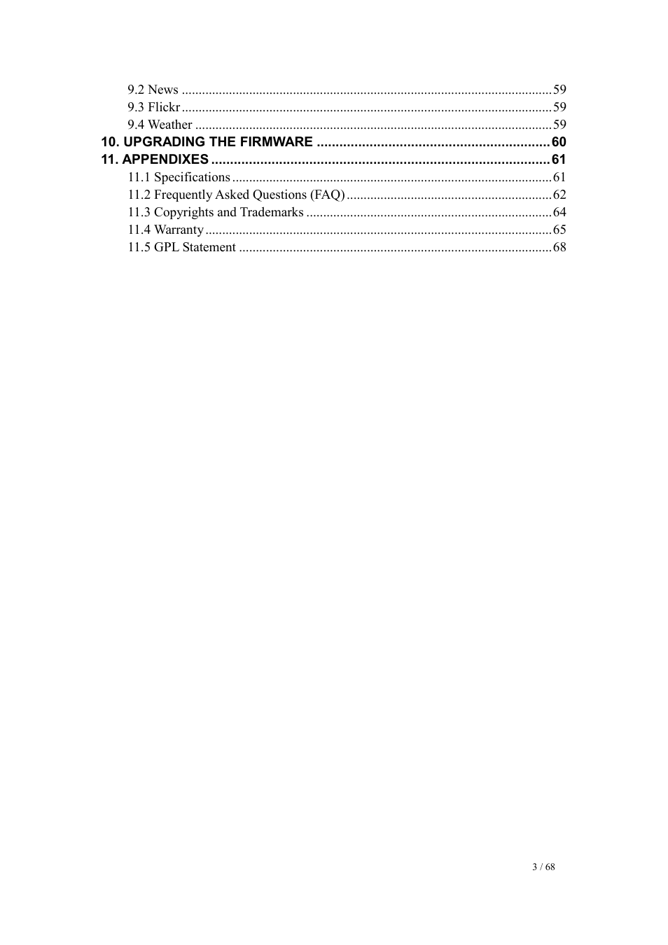 UEBO M200 Networked User Manual | Page 3 / 68