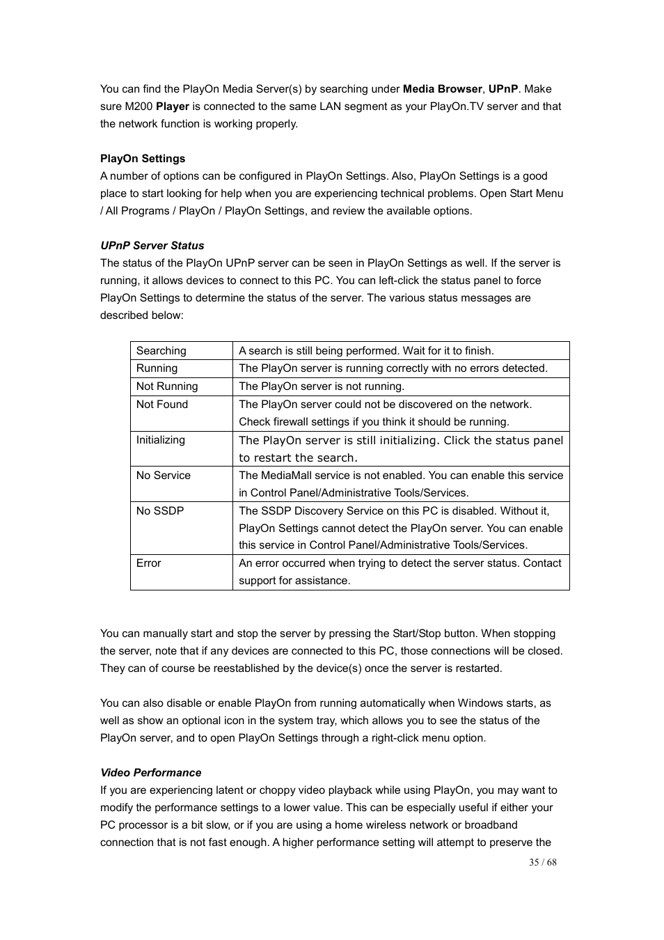UEBO M200 Networked User Manual | Page 35 / 68