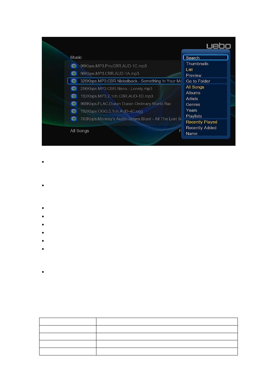 2 music playback control | UEBO M400 WiFi 1080p User Manual | Page 33 / 59