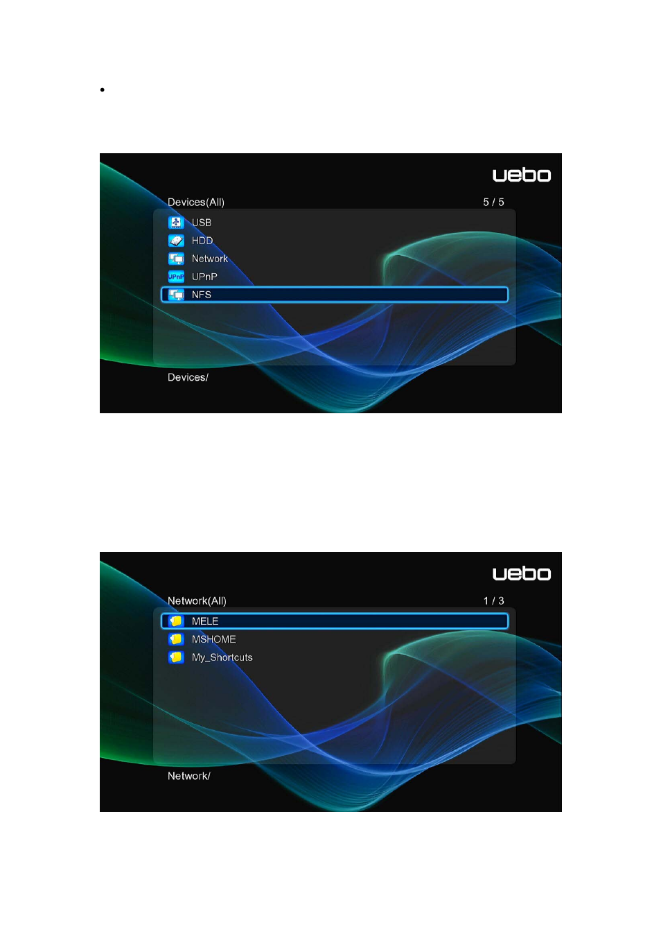 2 a/v streaming via network | UEBO M400 WiFi 1080p User Manual | Page 36 / 59