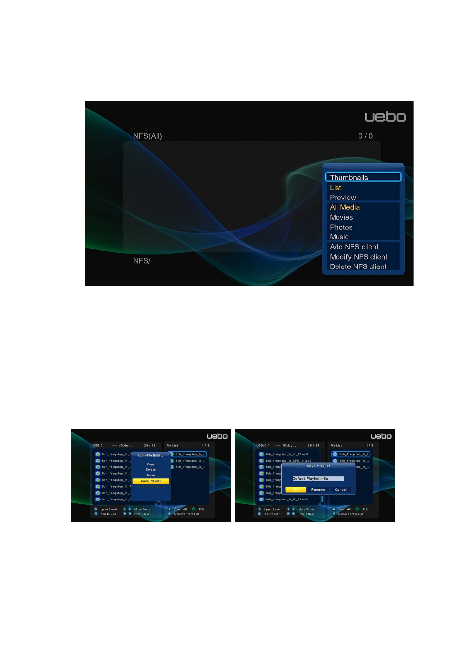6 playlist management, 1 music playlist | UEBO M400 WiFi 1080p User Manual | Page 45 / 59