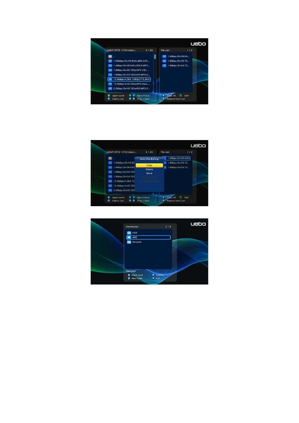 2 copy under file manager | UEBO M400 WiFi 1080p User Manual | Page 47 / 59