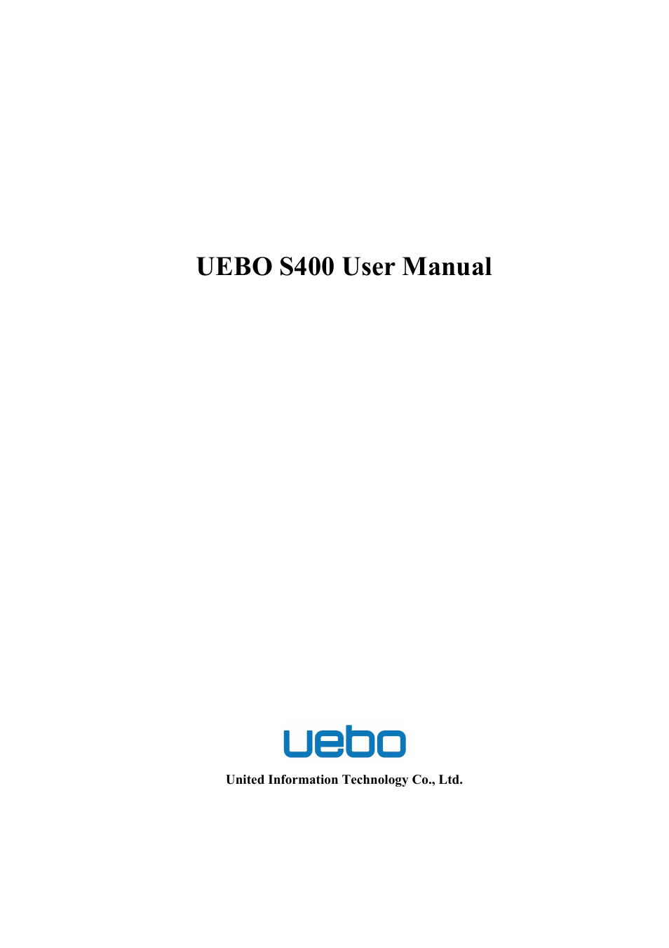 UEBO S400 User Manual | 155 pages