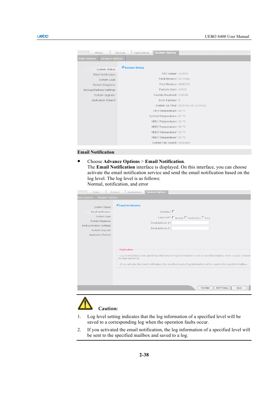 UEBO S400 User Manual | Page 47 / 155