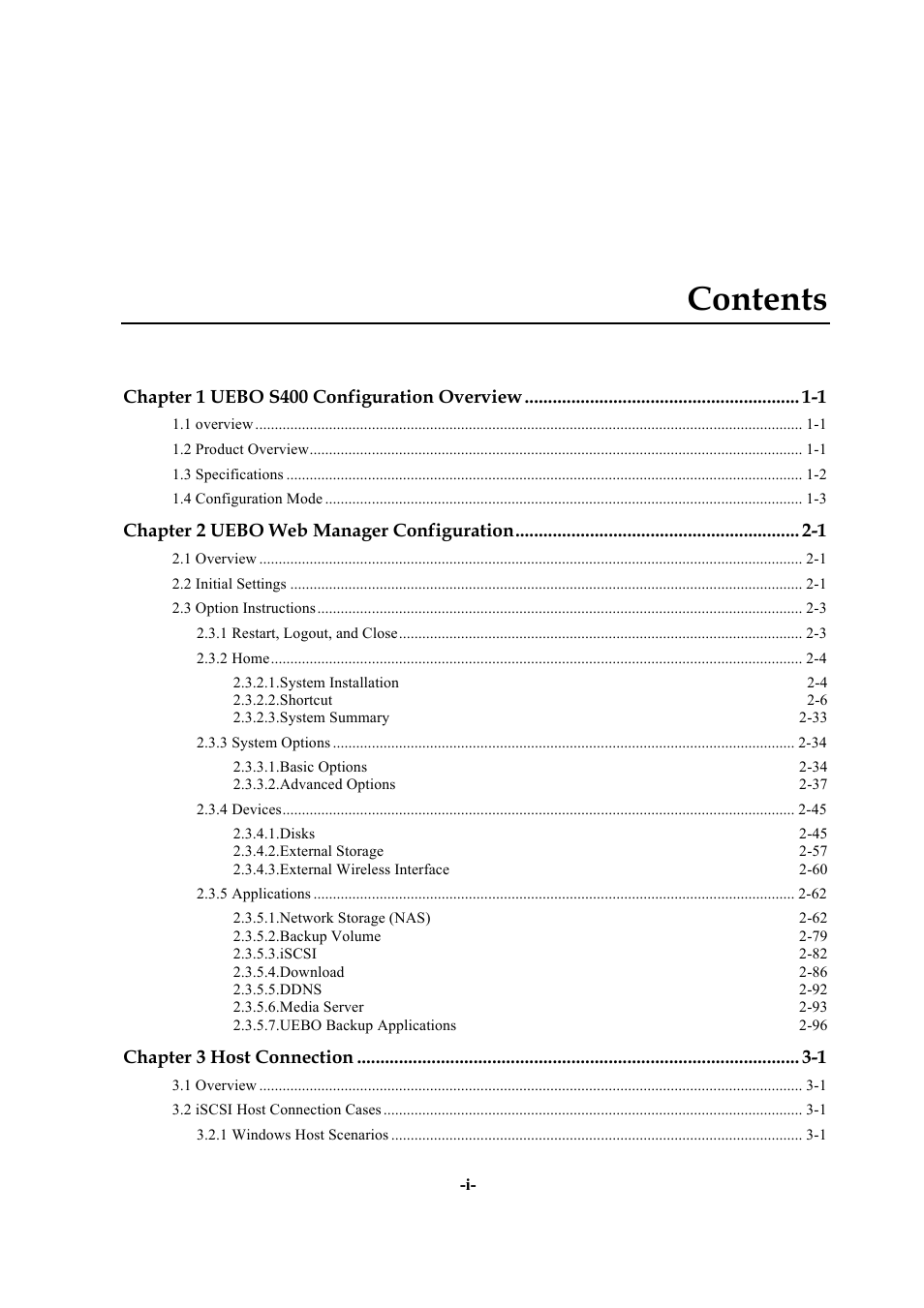 UEBO S400 User Manual | Page 5 / 155