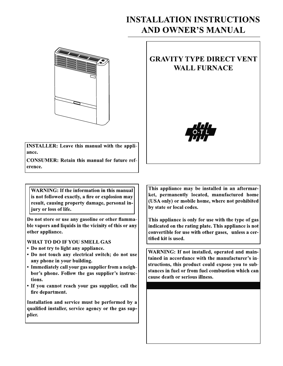 United States Stove Company DV8 User Manual | 28 pages