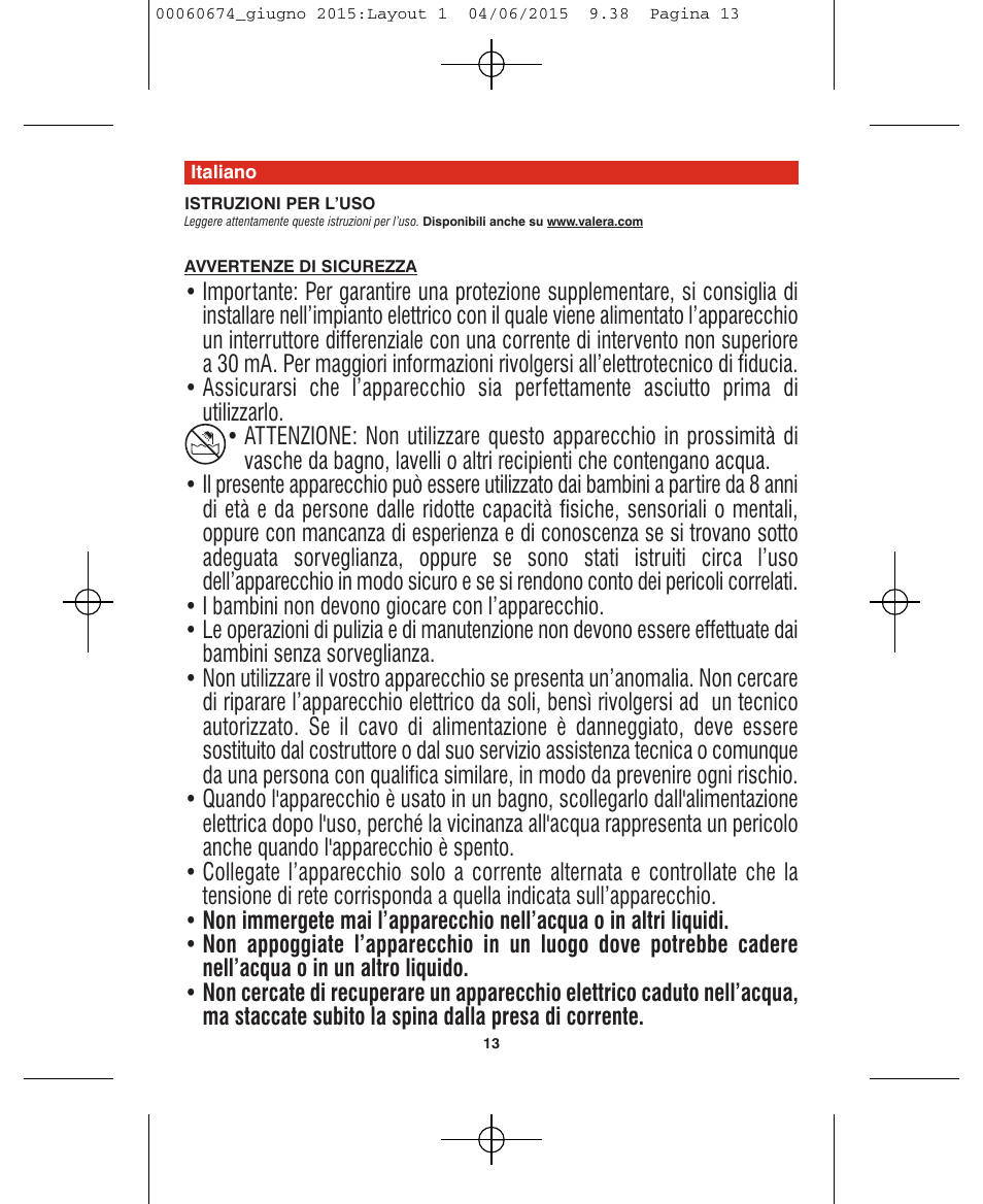 VALERA Swiss Power4ever 2400 W User Manual | Page 13 / 92