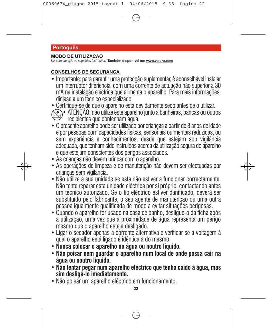 VALERA Swiss Power4ever 2400 W User Manual | Page 22 / 92