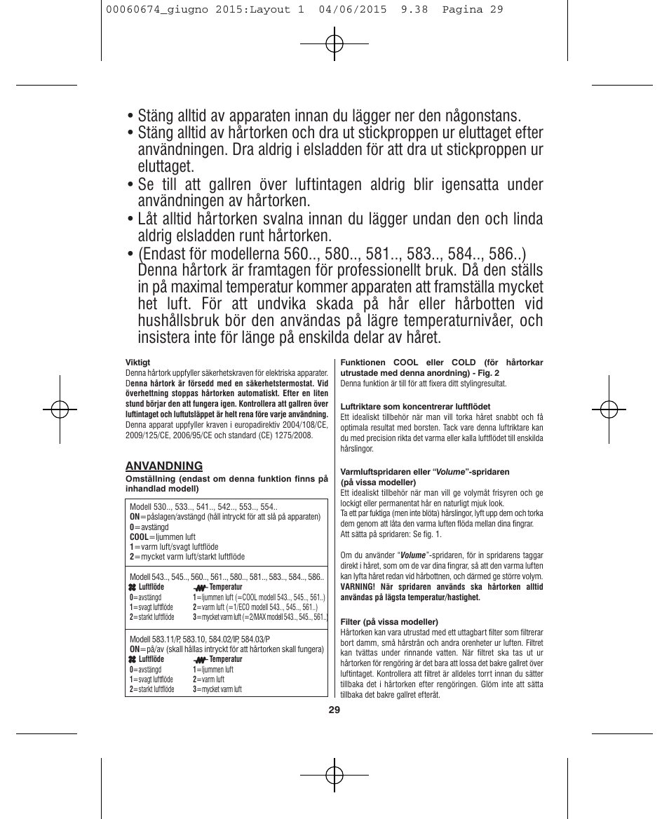 VALERA Swiss Power4ever 2400 W User Manual | Page 29 / 92